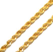 Corrente Colar Cordão Baiano Corda Em Ouro 18k Diamantado 60 cm - AGAPRIME JOIAS