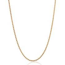 Corrente Colar Cordão Baiano Corda Em Ouro 18k Diamantado 60 cm