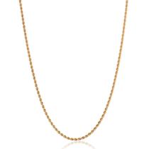 Corrente Colar Cordão Baiano Corda Em Ouro 18k Diamantado 60 cm