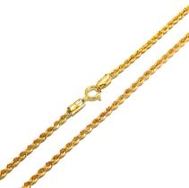 Corrente Colar Cordão Baiano Corda Em Ouro 18k Diamantado