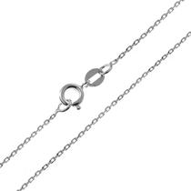 Corrente Colar Cordão Em Ouro Branco 18k Maciço Diamantada