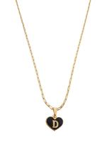 Corrente Colar Cordão Feminino Pingente Coração Paz e Amor Letra Inicial D Personalizado Banhado Em Ouro 18k.