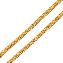 Corrente Colar Cordão Maciço Ouro 18k Palmeira 60 cm