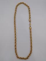 Corrente colar Cordão Masculino Trança Aço Inox Largura 6mm