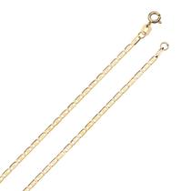 Corrente Colar Cordão Piastrine Maciça em Ouro 18k