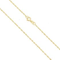 Corrente Colar Cordão Singapura 50cm Ouro 18k 750