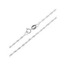 Corrente Colar Cordão Singapura Em Prata 925 Italiana 45 Cm 1.5MM