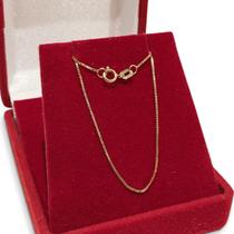 Corrente Colar Cordão Veneziana Em Ouro 18k 50cm 0,60mm Gargantilha Feminina Corrente Colar Cordão Veneziana Em Ouro 18k 50cm 0,60mm Gargantilha Feminina