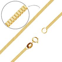 Corrente Colar Cordão Veneziana Tripla em Ouro 18k