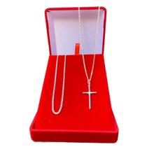 Corrente Colar Crucifixo + Pulseira Grumet E Limpa Pratas