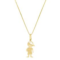 Corrente Colar Feminina De Ouro 18k 50cm E Menino Futebol