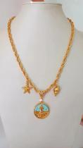 Corrente colar feminina iemanja