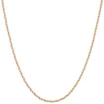 Corrente Colar Feminino 45cm Cordão Baiano Tricolor Ouro 18k