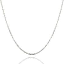 Corrente Colar Feminino Cordão Baiano Prata Maciça 925 45cm Corrente Colar Feminino Cordão Baiano Prata Maciça 925 45cm