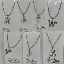 Corrente Colar Feminino Letra do Nome Inicial Aço Inox Anti Alérgico de Alta Qualidade Gargantilha 4 Corrente Colar Feminino Letra do Nome Inicial Aço Inox Anti Alérgico de Alta Qualidade Gargantilha 4