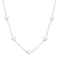 Corrente Colar Feminino Trevo Em Ouro 18k 60cm Corrente Colar Feminino Trevo Em Ouro 18k 60cm