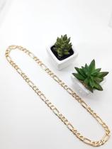 Corrente Colar Grumet 60cm 5mm Folheado A Ouro 18k