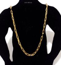 Corrente colar masculino dourado 60cm x 6mm top
