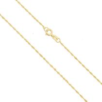 Corrente Colar Singapura 40cm Em Ouro 18k 750