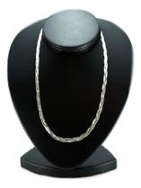 Corrente Colar Transado Feminino Prata 925 3 Fios 45 Cm Corrente Colar Transado Feminino Prata 925 3 Fios 45 Cm