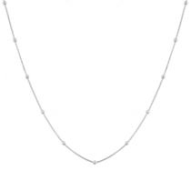 Corrente Colar Veneziana Bolinha Feminina 45cm De Prata 925