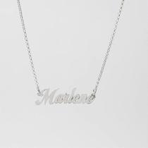 Corrente com Nome em Prata 925 Portuguesa 2mm 45cm Personalize o Seu Nome!