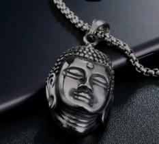 Corrente com Pingente Aço inox Buda Magia Gótico Mc