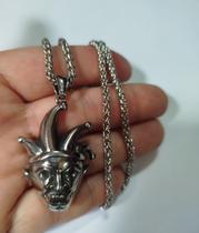 Corrente Com Pingente Aço Inox Palhaço Do Rei Bobo Da Corte Corrente Com Pingente Aço Inox Palhaço Do Rei Bobo Da Corte