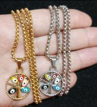 Corrente com Pingente Árvore da Vida Paz