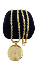 Corrente com Pingente Banhada a Ouro Cordão Baiano 3mm Corrente com Pingente Banhada a Ouro Cordão Baiano 3mm