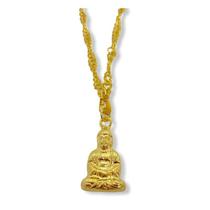 Corrente Com Pingente Buda Dourado 2,50 Cm