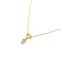 Corrente Com Pingente Criança de Ouro 18k Americana 50cm Cordão Colar Gargantilha Feminina Corrente Com Pingente Criança de Ouro 18k Americana 50cm Cordão Colar Gargantilha Feminina