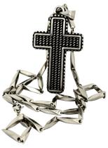 Corrente com Pingente Cruz Estilizada Designer Marcante e Detalhes Divinos Corrente com Pingente Cruz Estilizada Designer Marcante e Detalhes Divinos