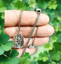 Corrente com Pingente de Gaiola Coração, Liberdade, Amor e Estilo