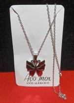 Corrente com Pingente em Aço Inox Borboleta Encantada