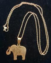 Corrente com Pingente em Aço Inox Elefante asiático Corrente com Pingente em Aço Inox Elefante asiático