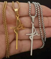 Corrente com Pingente em Aço Inox Fé Absuluta