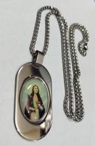 Corrente com Pingente em Aço inox Santa Luzia