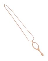Corrente com pingente espelho Oxum 7,0 cm dourado