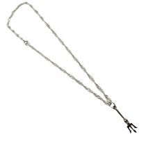 Corrente com Pingente Exu Tridente 3,3 cm Prateado Corrente com Pingente Exu Tridente 3,3 cm Prateado