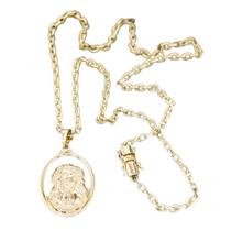 Corrente com Pingente Face de cristo Banhada 18k Corrente com Pingente Face de cristo Banhada 18k