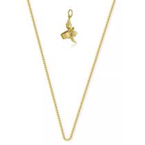 Corrente Com Pingente Fadinha Para Colar O Dentinho Ouro18kl Corrente Com Pingente Fadinha Para Colar O Dentinho Ouro18kl