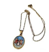 Corrente com Pingente Medalha Divino Pai Eterno Fé, Coragem Força