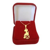 Corrente com pingente menino cadeirante folheado a ouro 18k Corrente com pingente menino cadeirante folheado a ouro 18k