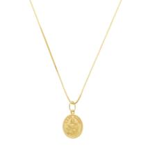 Corrente Com Pingente Nossa Senhora Do Carmo Oval Ouro Amarelo 18 Kl Corrente Com Pingente Nossa Senhora Do Carmo Oval Ouro Amarelo 18 Kl