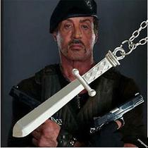 Corrente Com Pingente Os Mercenários Barney Ross Metal Adaga Filme Sylvester Stallone Masculino