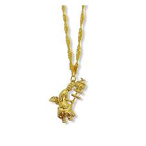 Corrente Com Pingente Oxala Dourado 03,50 Cm