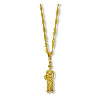 Corrente Com Pingente Oxoum Dourado 3,50 Cm Corrente Com Pingente Oxoum Dourado 3,50 Cm