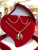 Corrente com pingente pantera ouro 18k