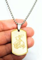 Corrente com Pingente Plaquinha de São Jorge Ogum Corrente com Pingente Plaquinha de São Jorge Ogum